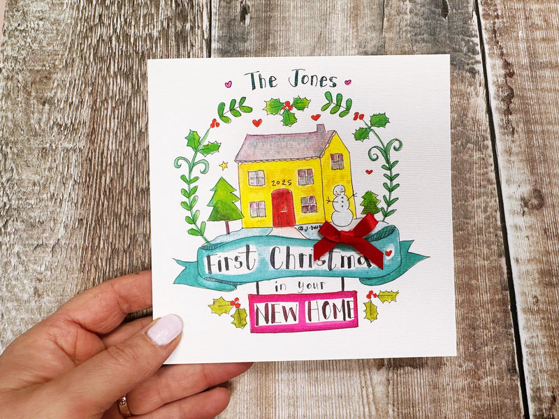 First Christmas in your New Home" Christmas Card - Personalised