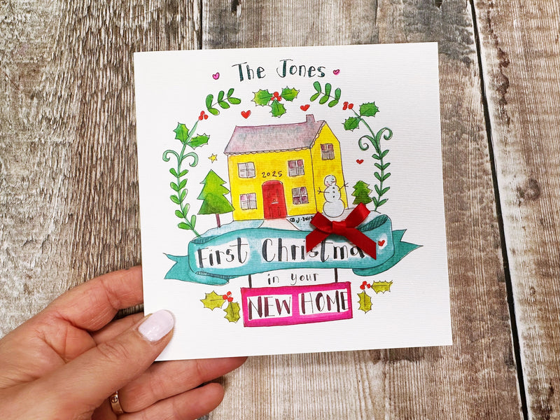 First Christmas in your New Home" Christmas Card - Personalised