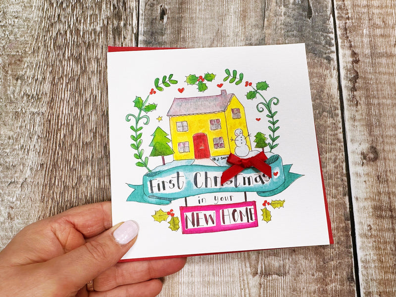 First Christmas in your New Home" Christmas Card - Personalised