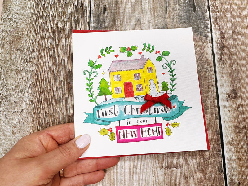 First Christmas in your New Home" Christmas Card - Personalised