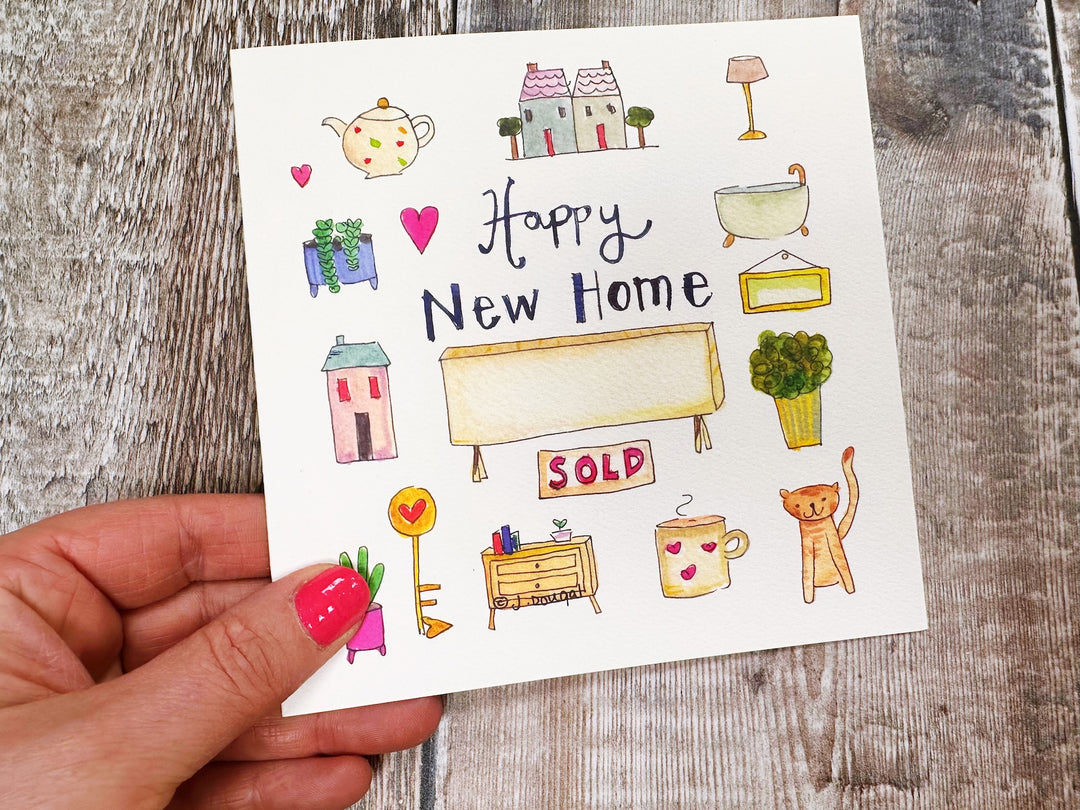 Lovely New Home Personalised Card