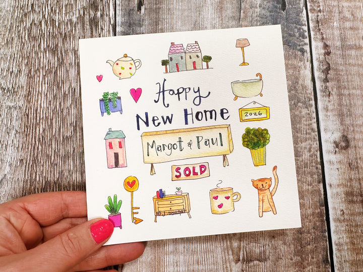 Lovely New Home Personalised Card