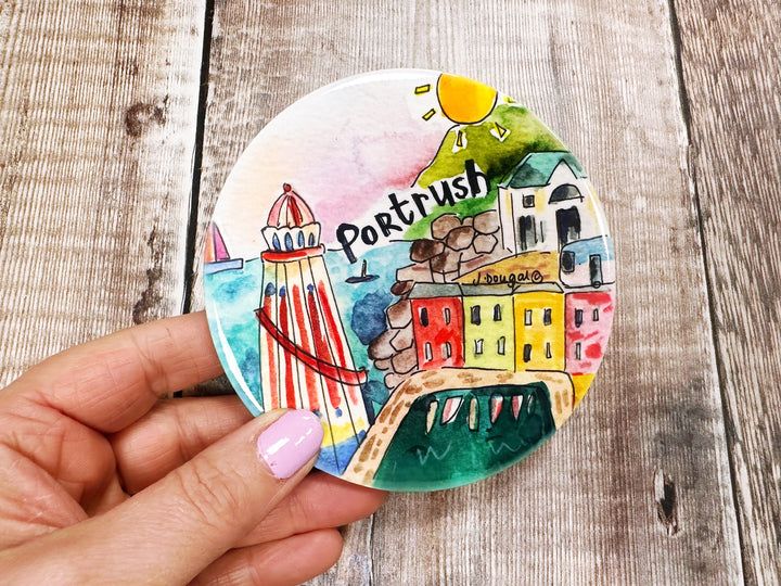 Portrush Northern Ireland Ceramic Coaster New