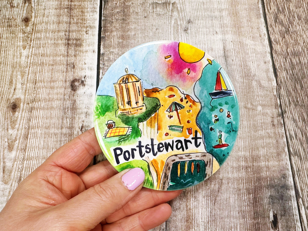 Portstewart Northern Ireland Ceramic Coaster New