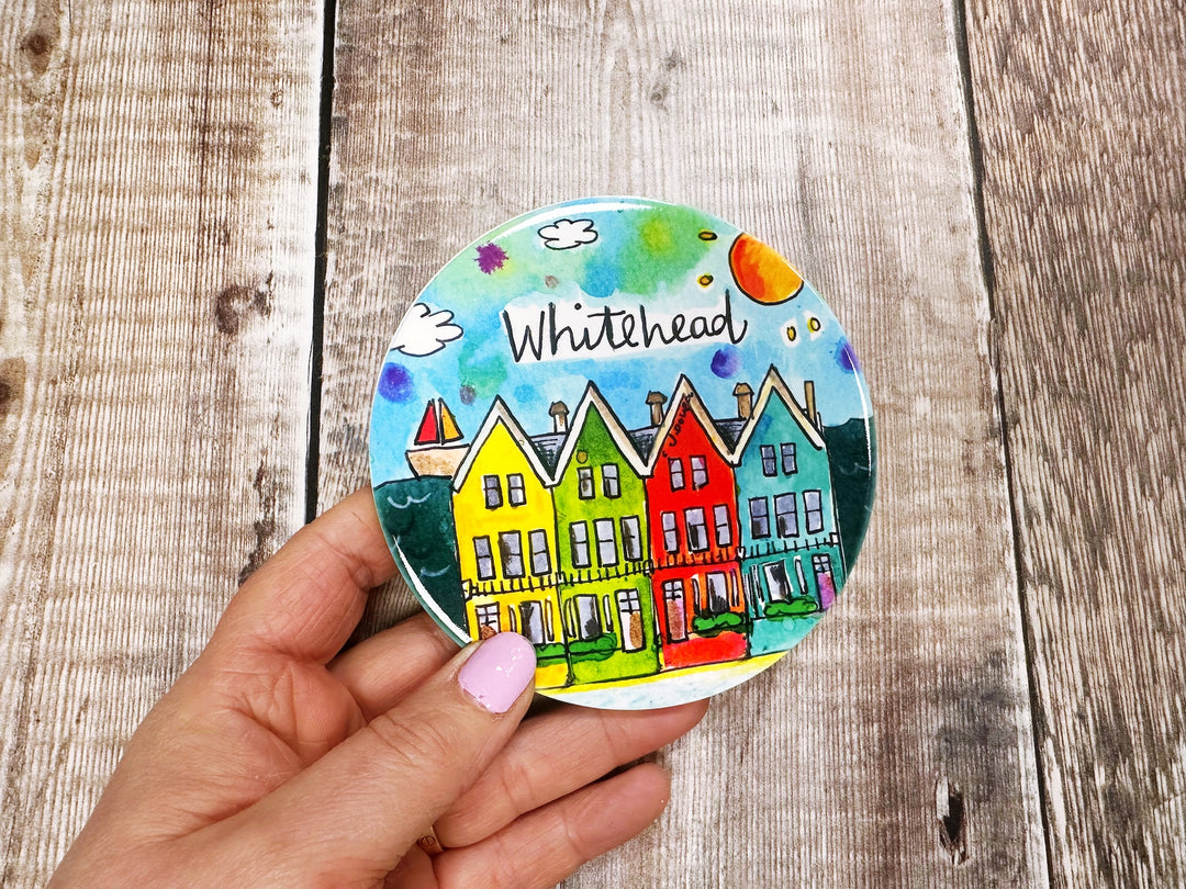 Whitehead Houses Northern Ireland Ceramic Coaster New