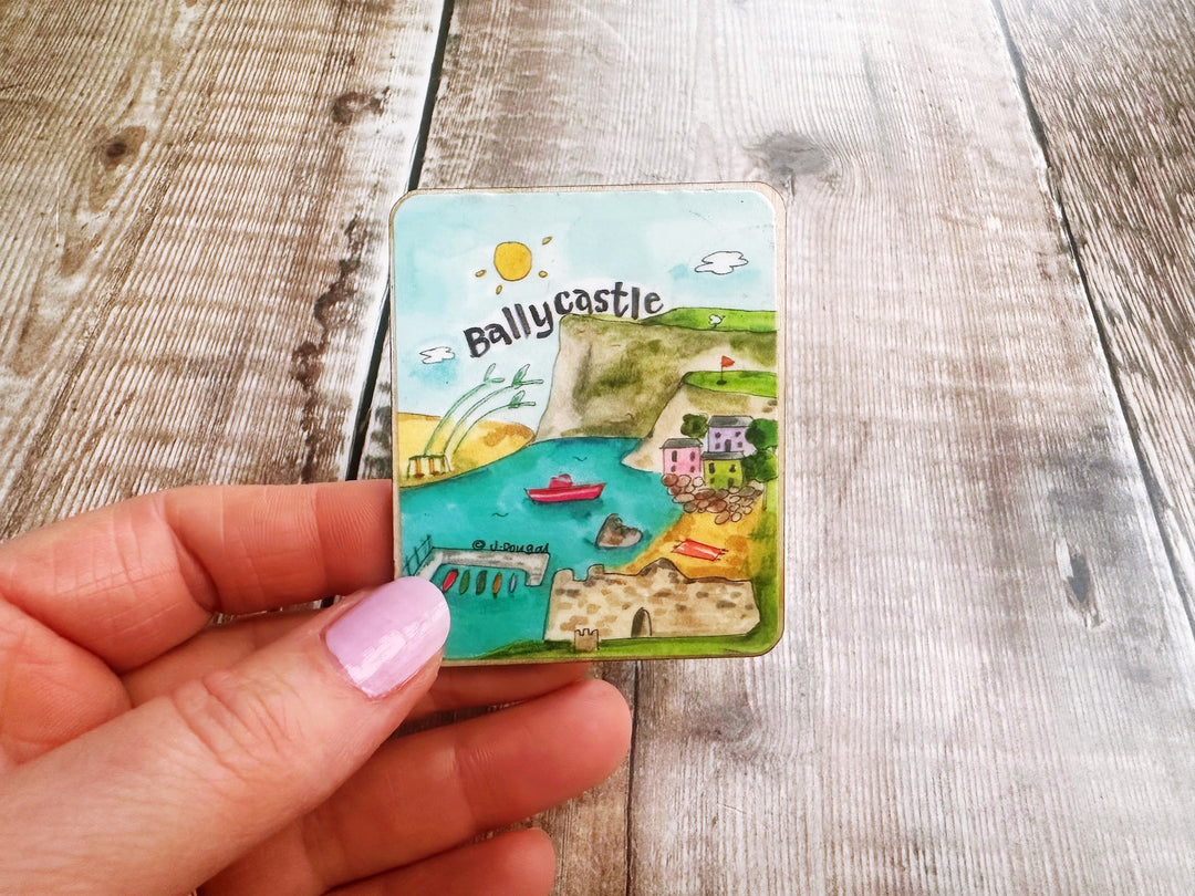 Ballycastle Northern Ireland Cute Little City Wooden Magnet