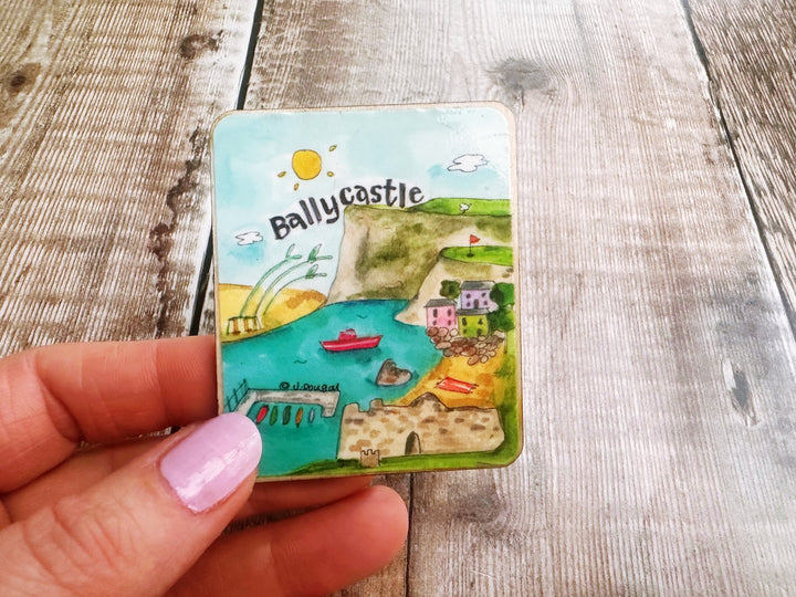 Ballycastle Northern Ireland Cute Little City Wooden Magnet