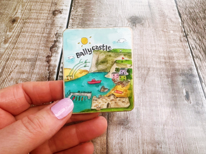 Ballycastle Northern Ireland Cute Little City Wooden Magnet