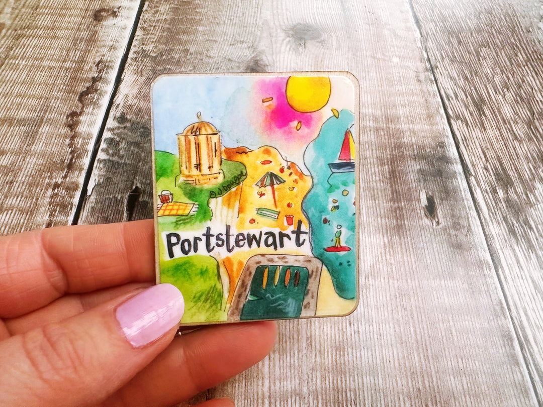 Portstewart Northern Ireland Cute Little City Wooden Magnet