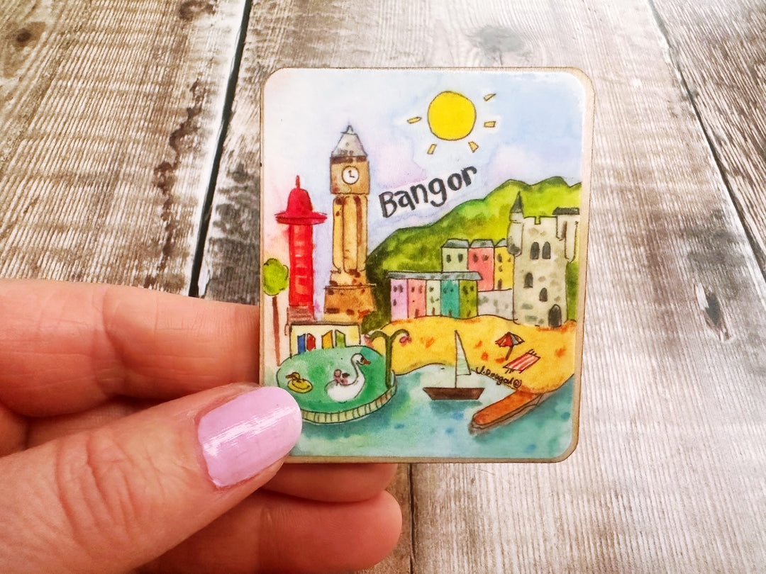 Bangor Northern Ireland Cute Little City Wooden Magnet