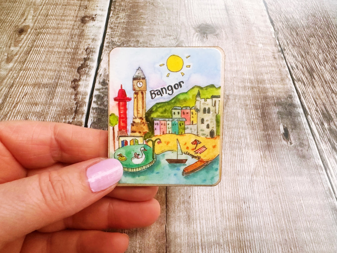 Bangor Northern Ireland Cute Little City Wooden Magnet