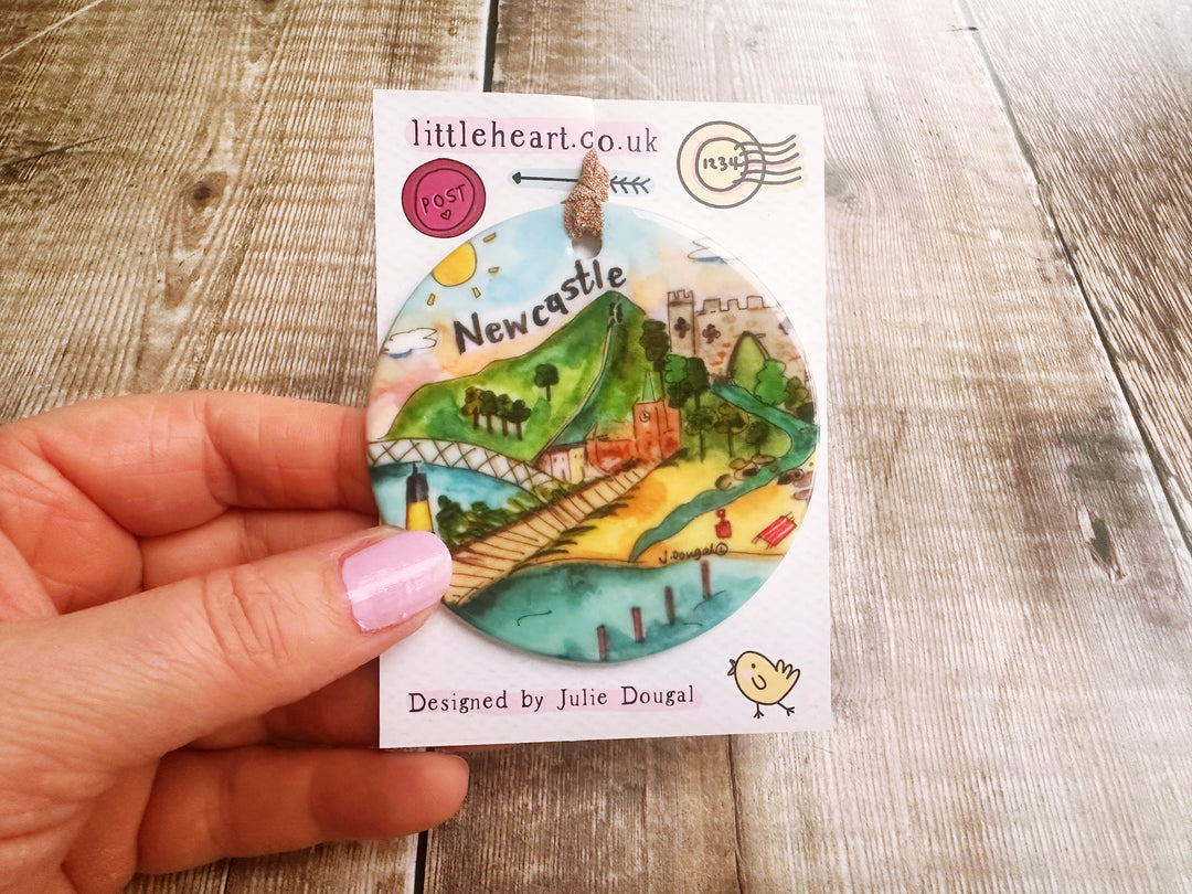 Newcastle Northern Ireland Ceramic Hanging Decoration