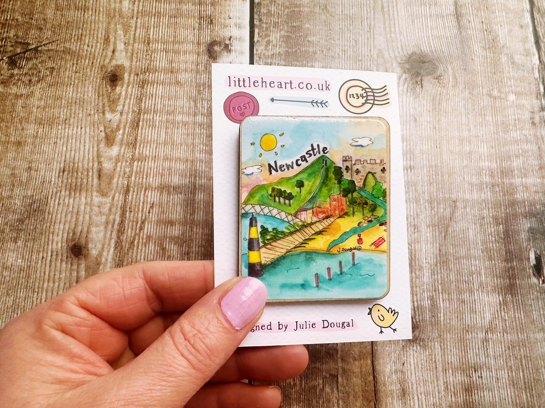 Cushendun Northern Ireland Cute Little City Wooden Magnet