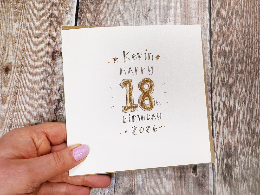 Happy 18th Birthday Card - Personalised
