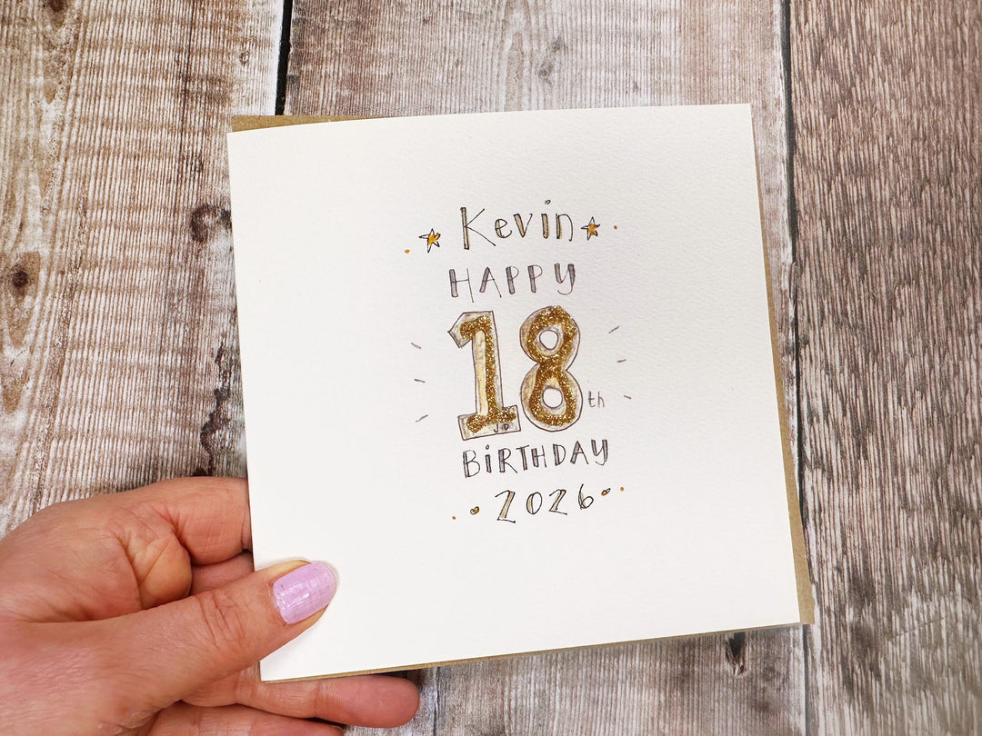 Happy 18th Birthday Card - Personalised