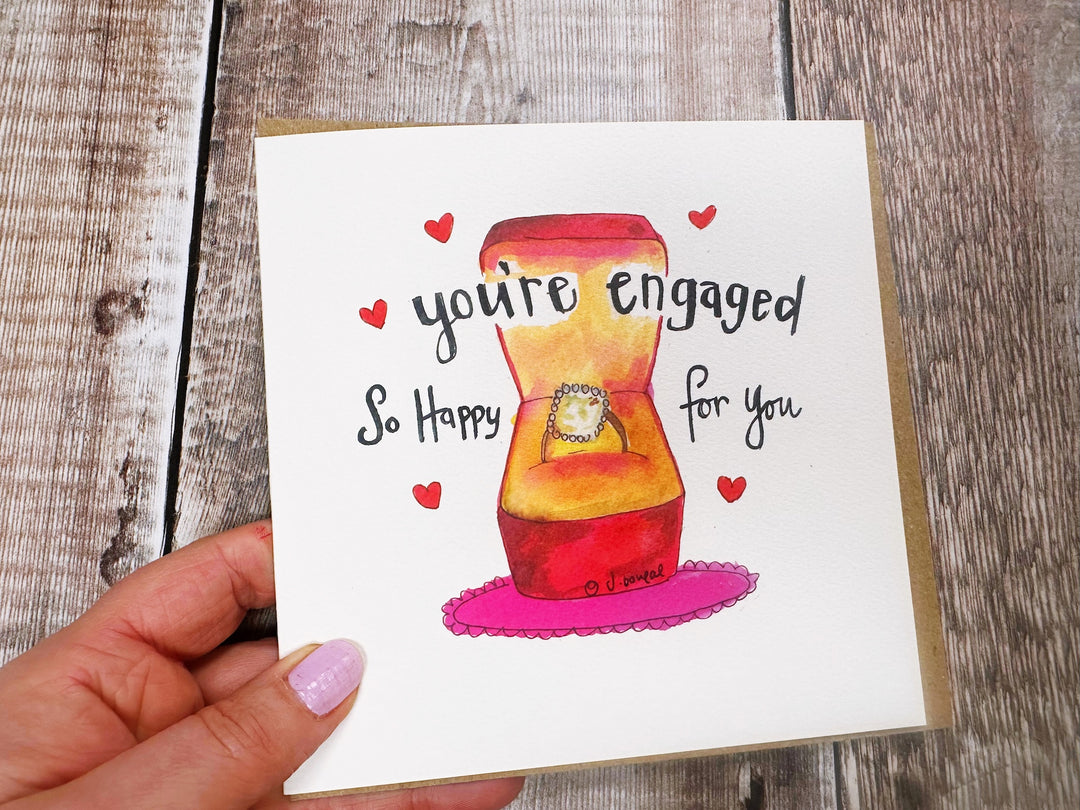 Diamond Engagment Ring Box Card - Personalised