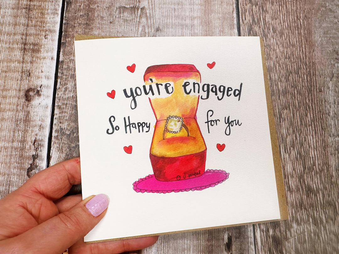 Diamond Engagment Ring Box Card - Personalised