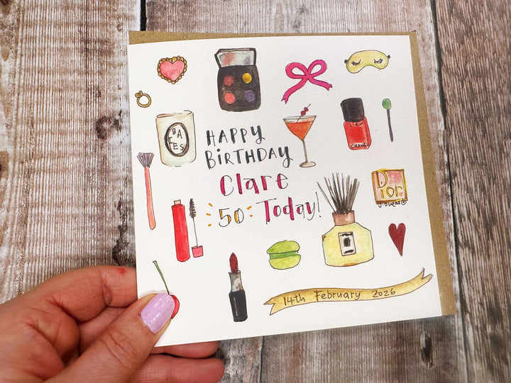 Girly Things Card - Personalised