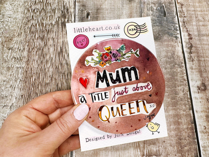 Mum a title just above Queen Ceramic Coaster