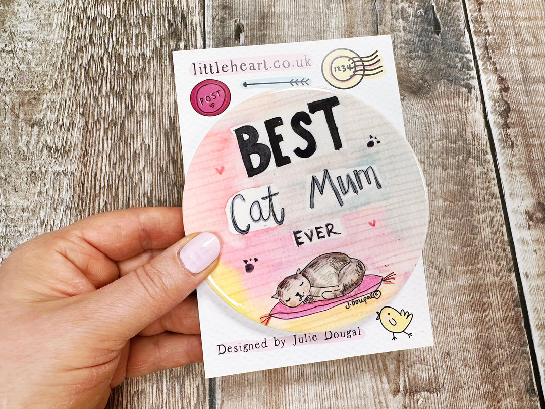 Best Cat Mum Ceramic Coaster
