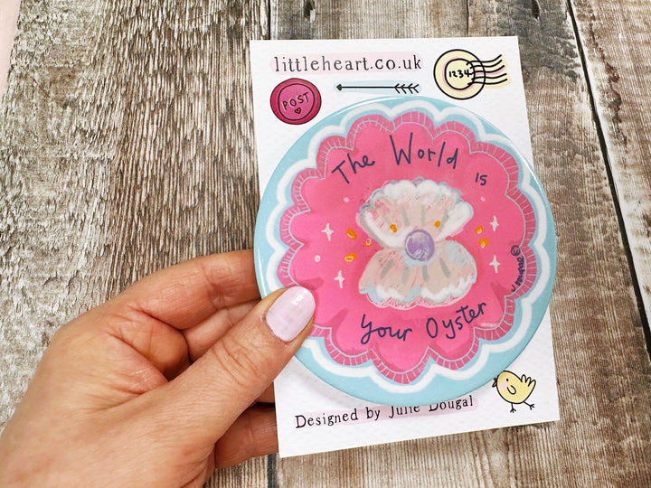 The World is your Oyster cute ceramic coaster