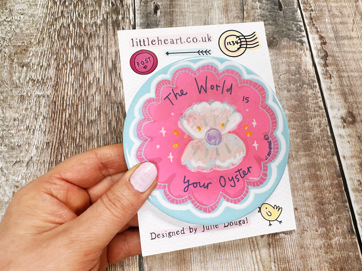 The World is your Oyster cute ceramic coaster