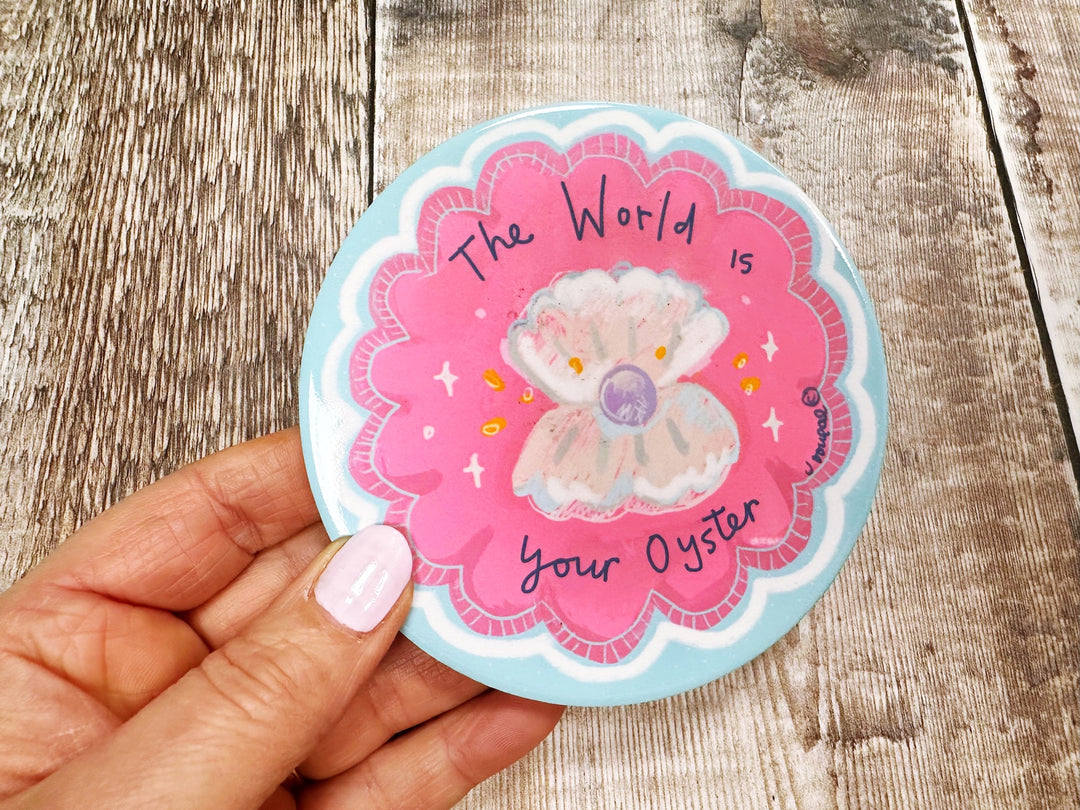 The World is your Oyster cute ceramic coaster