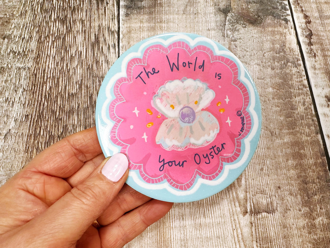 The World is your Oyster cute ceramic coaster