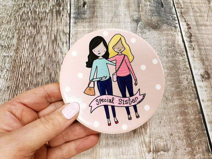 Special Sister Round Ceramic Coaster