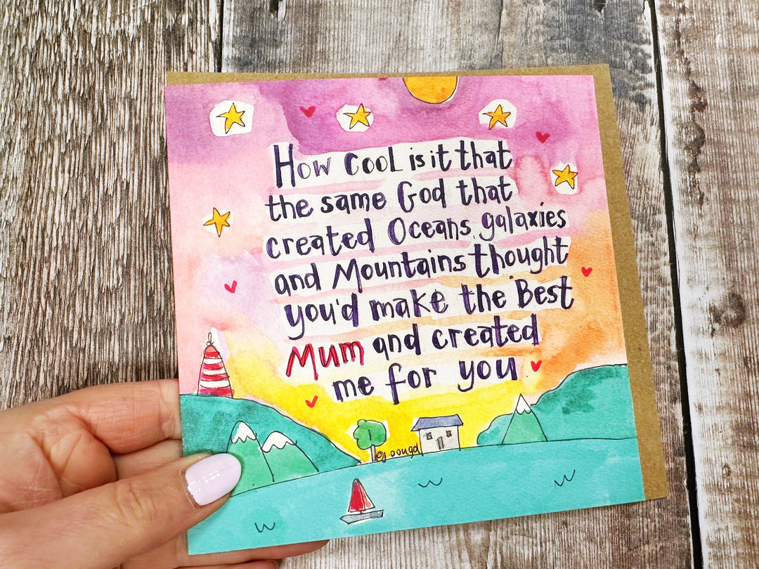 God made Me for you Best Mum Greeting card - Personalised