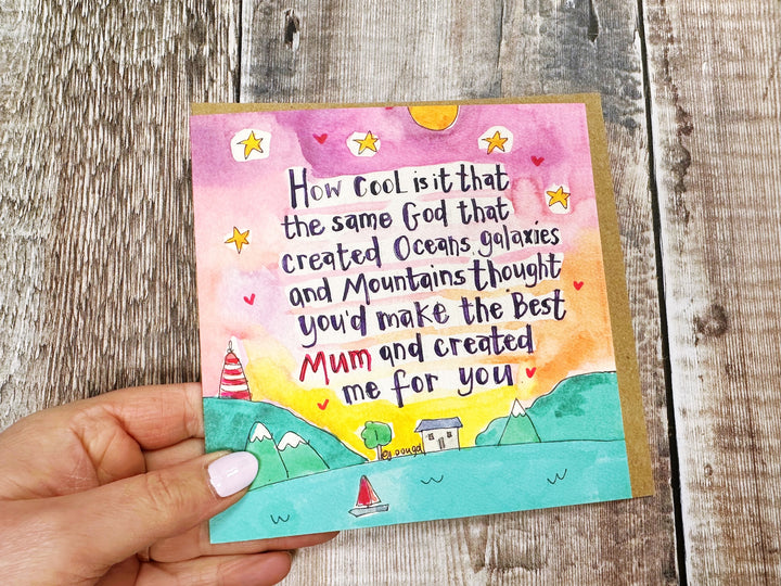 God made Me for you Best Mum Greeting card - Personalised
