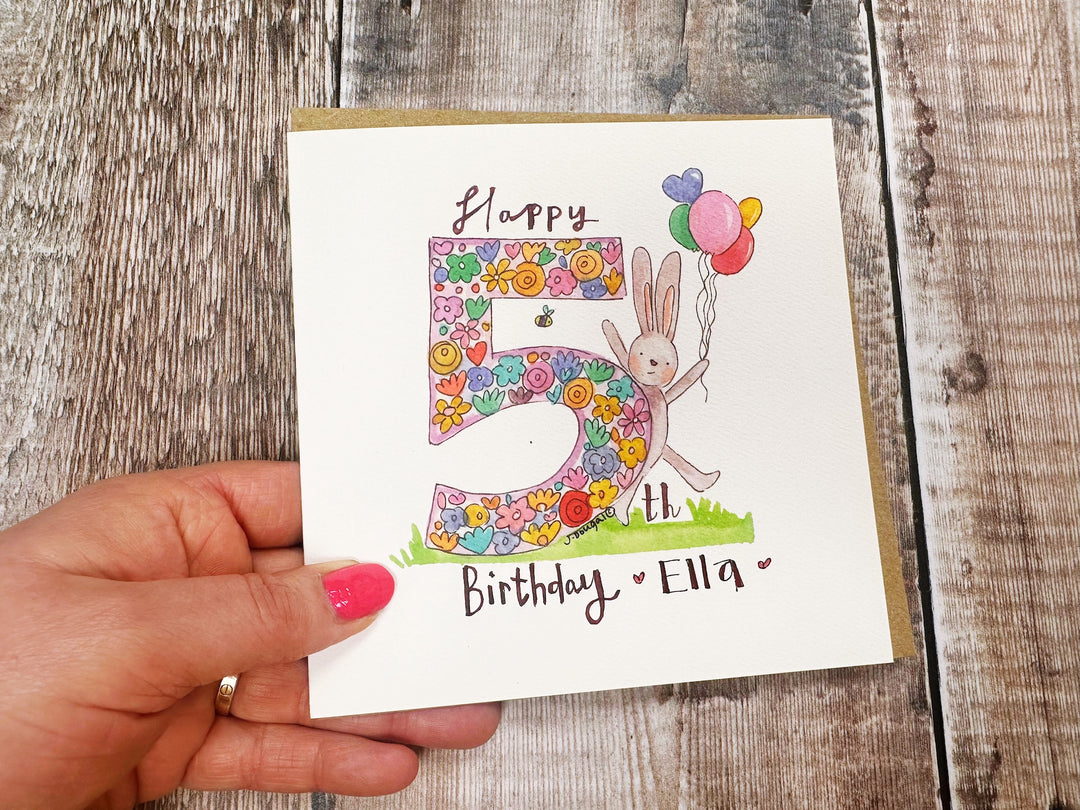 Happy 5th Birthday Personalised Greeting card