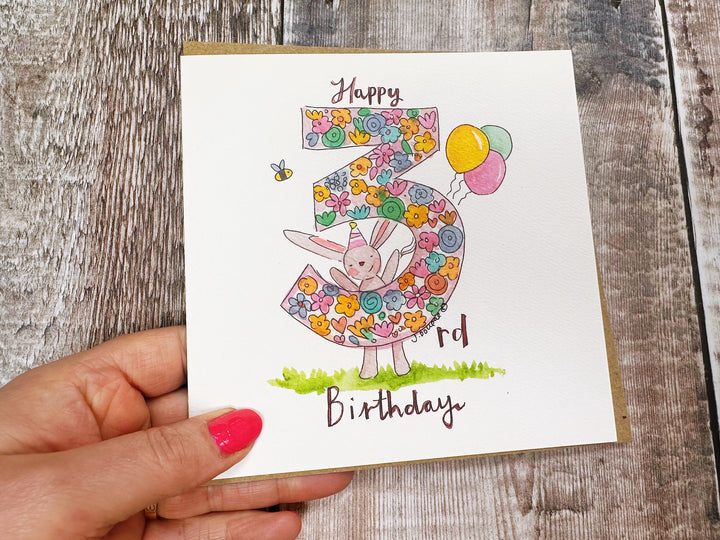 Happy 3rd Birthday Personalised Greeting card
