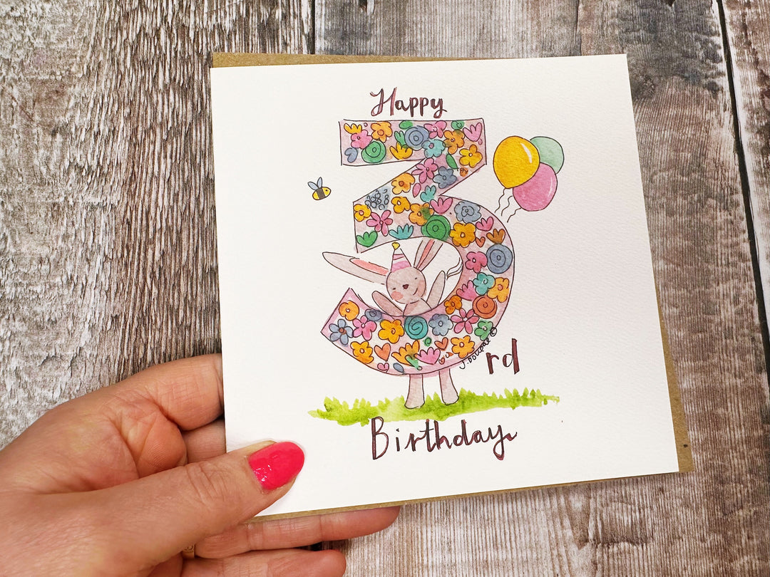 Happy 3rd Birthday Personalised Greeting card