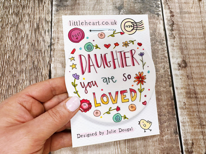 Daughter you are so loved cute ceramic coaster