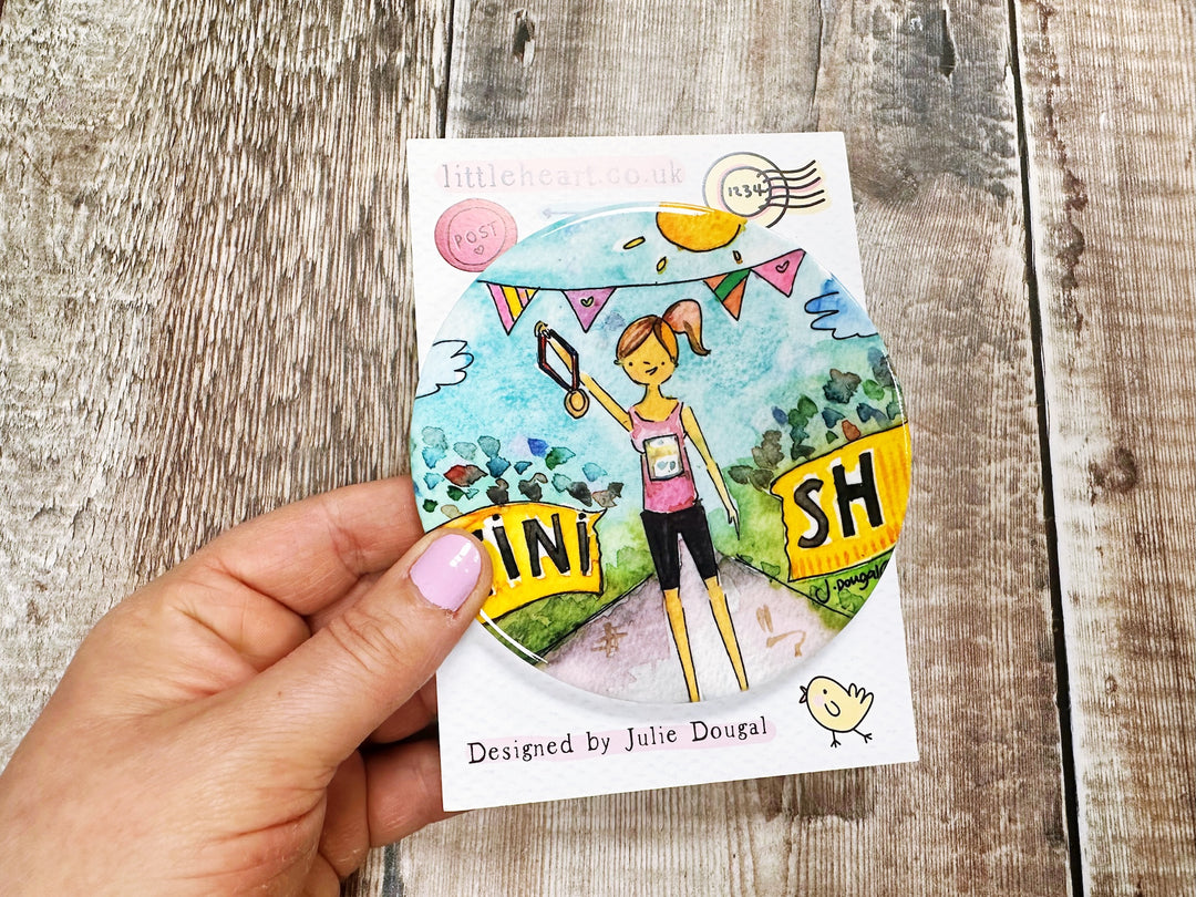 Marathon Runner Cute ceramic coaster