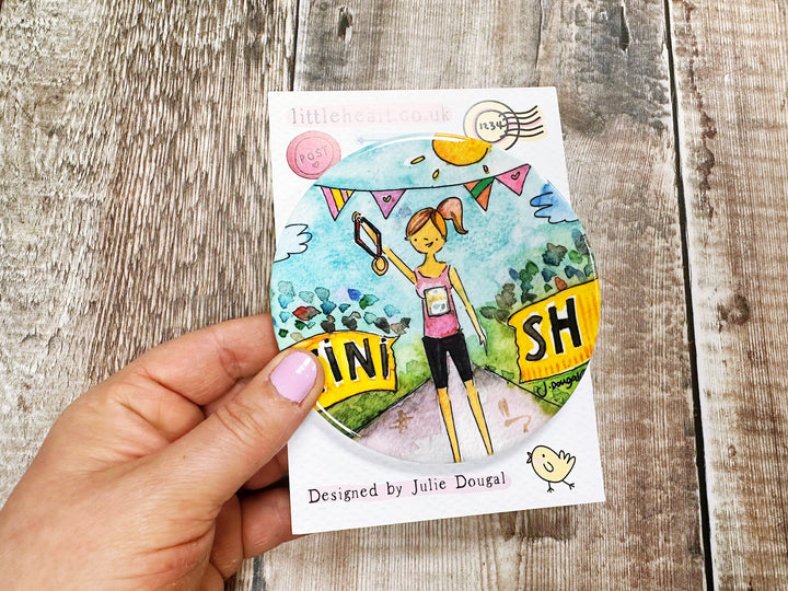Marathon Runner Cute ceramic coaster