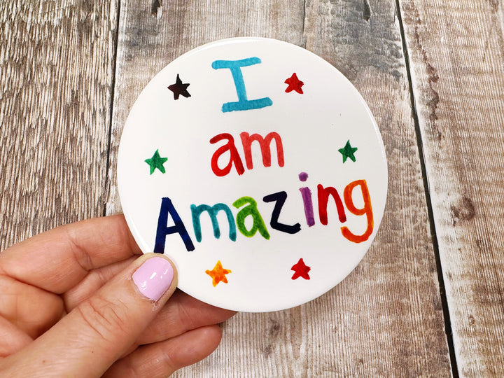 I am amazing cute ceramic coaster