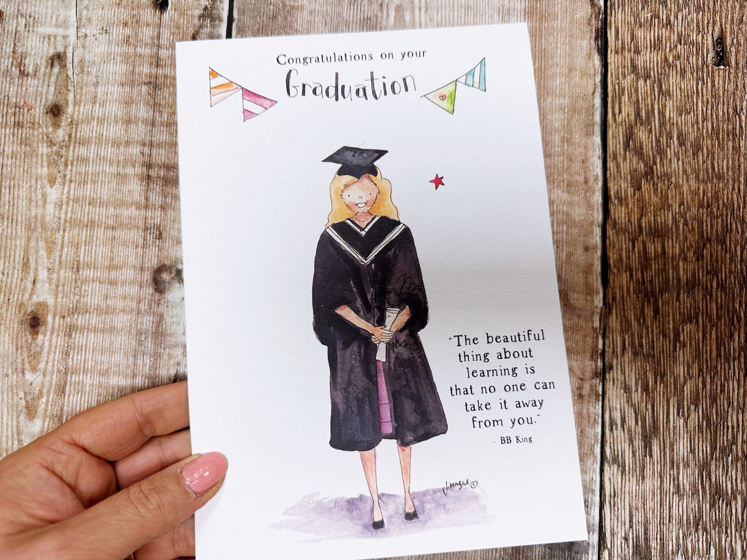A5 Girl Graduation Card - Personalised