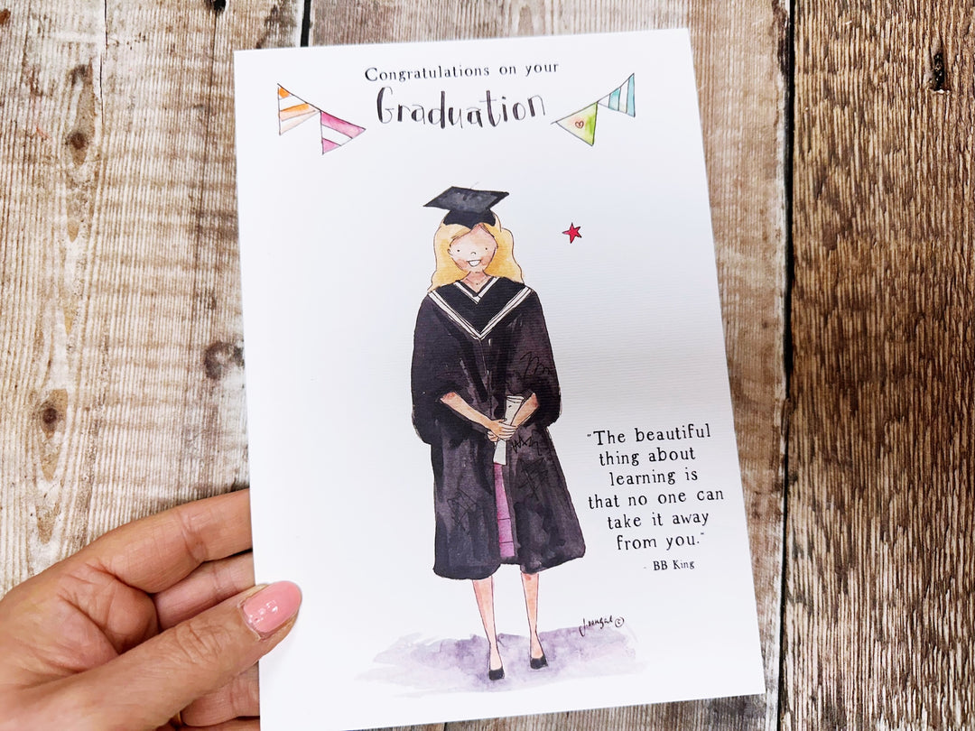 A5 Girl Graduation Card - Personalised