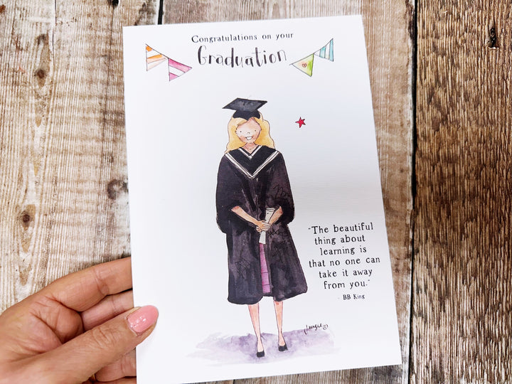 A5 Girl Graduation Card - Personalised