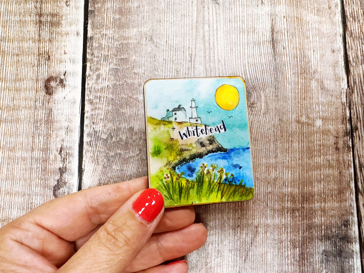 Whitehead Lighthouse Northern Ireland Cute Little City Wooden Magnet