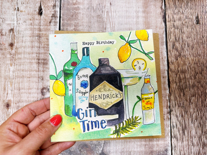 Happy Birthday Gin Greeting Card