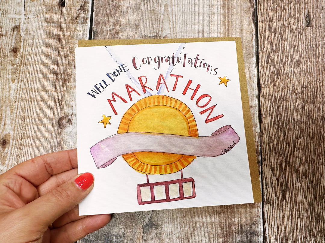 Well Done on doing a Marathon Greeting Card