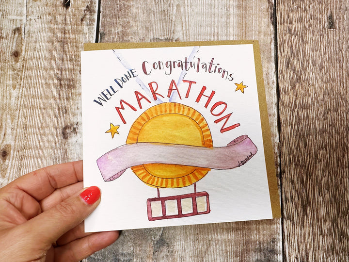 Well Done on doing a Marathon Greeting Card