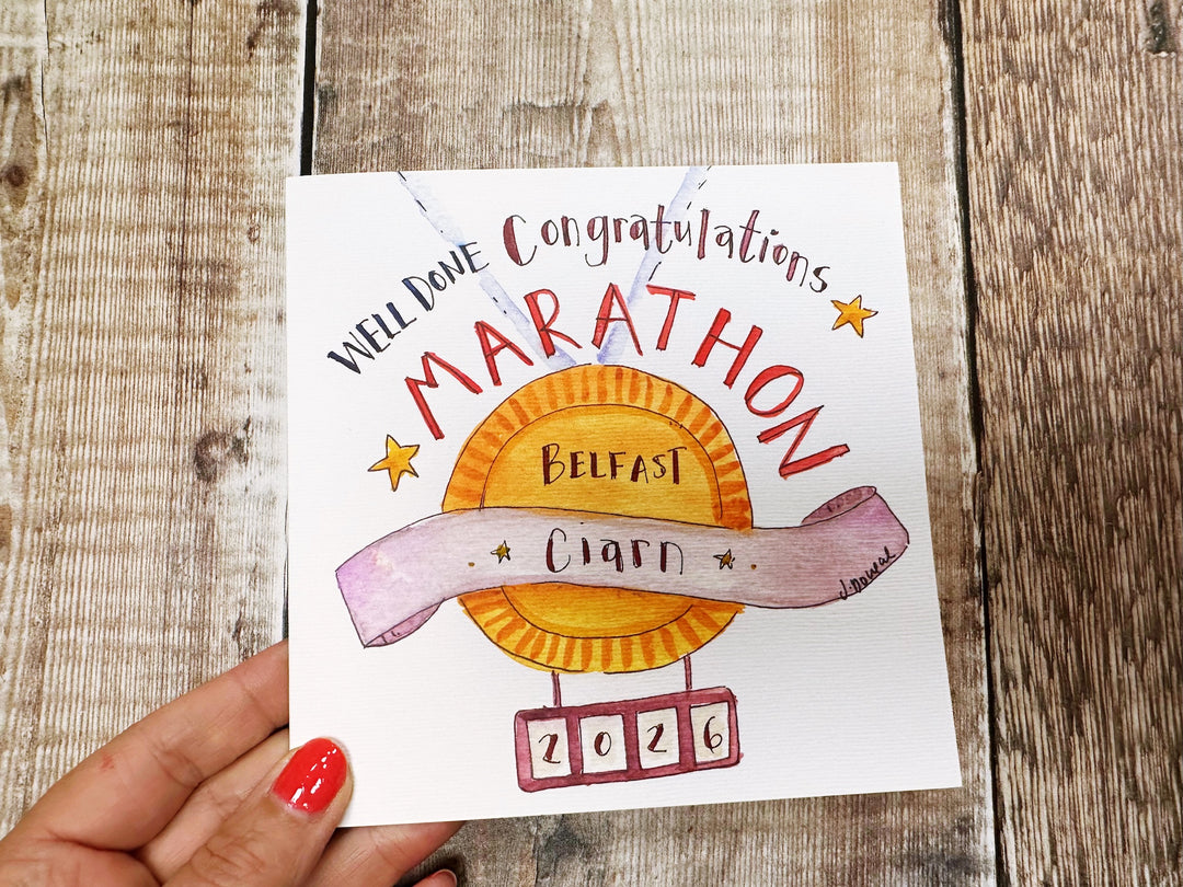 Well Done on doing a Marathon Greeting Card
