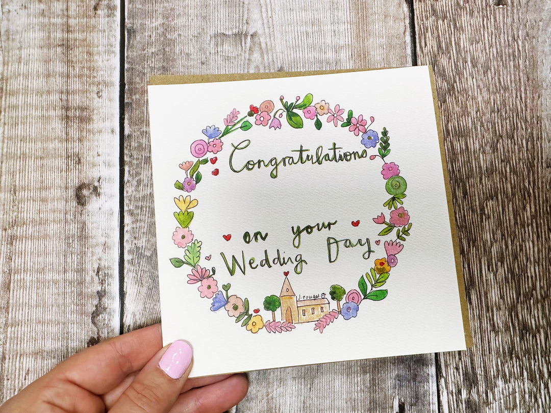 Congratulations on your Wedding Day card - personalised