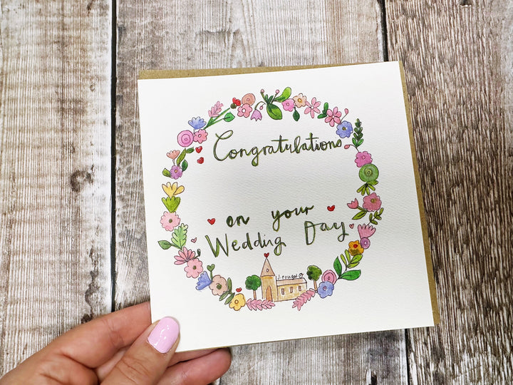 Congratulations on your Wedding Day card - personalised
