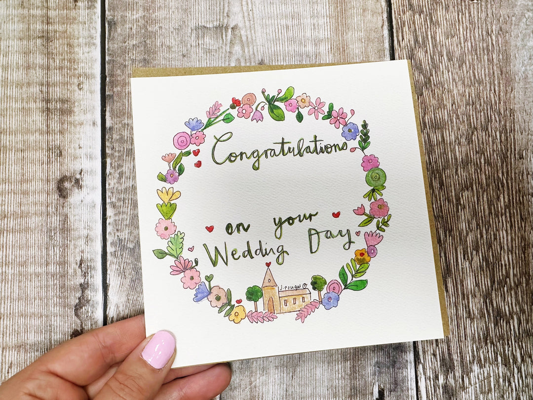 Congratulations on your Wedding Day card - personalised
