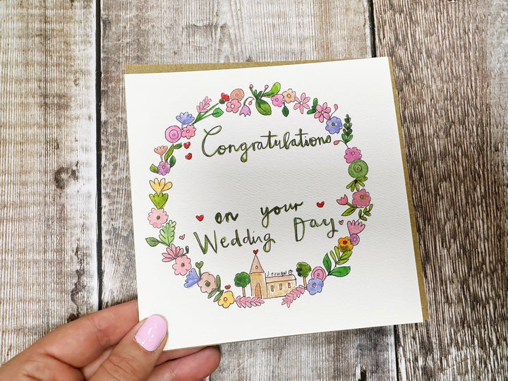 Congratulations on your Wedding Day card - personalised